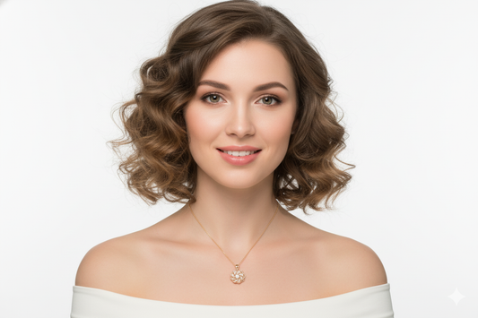 Petal Rotating Bloom Pendant with chain