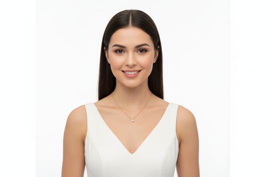 Crown Pewrl Accents Pendant with earings set