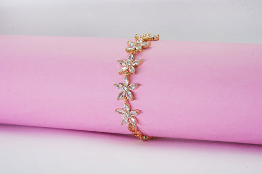 Floral Blossom Chain Bracelet - OY JEWELLS -