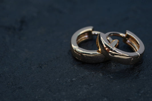 Mini Hoops Rose Gold Plated Earrings By OY Jewells - OY JEWELLS -