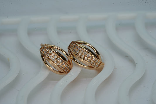 OY Dazzale Hoops Earrings - OY JEWELLS -