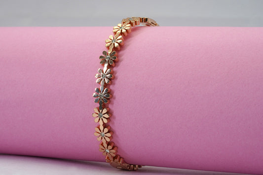 Rose Bloom 18kt Gold Bracelet kada - OY JEWELLS -
