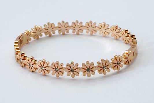 Rose Bloom 18kt Gold Bracelet kada - OY JEWELLS -