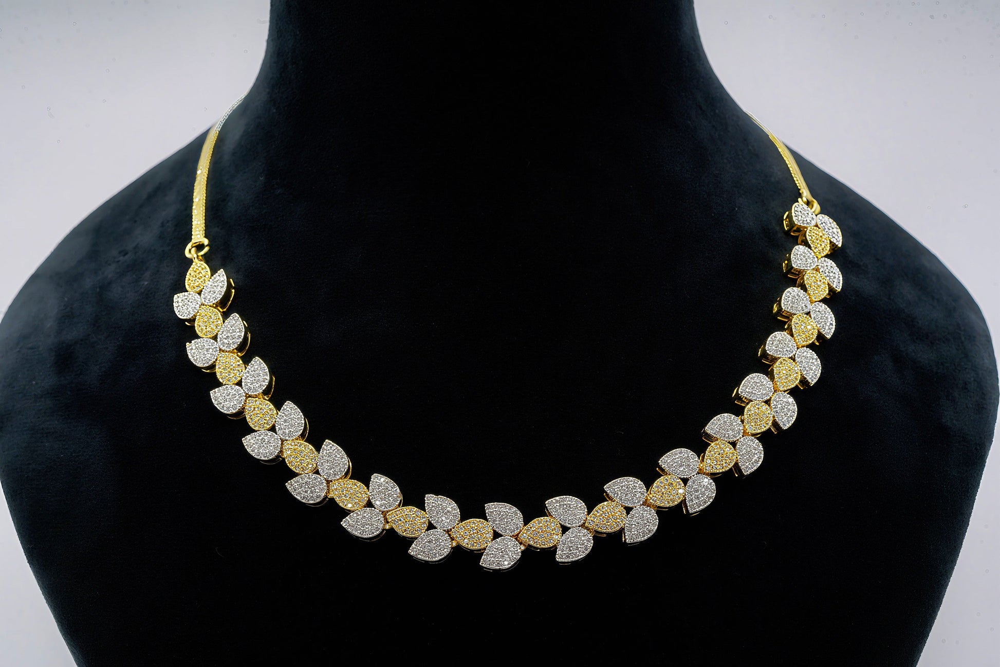 Buterfly Floral Wine Designe Chakor Set With Earings - OY JEWELLS - 