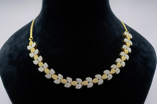 Buterfly Floral Wine Designe Chakor Set With Earings - OY JEWELLS - 