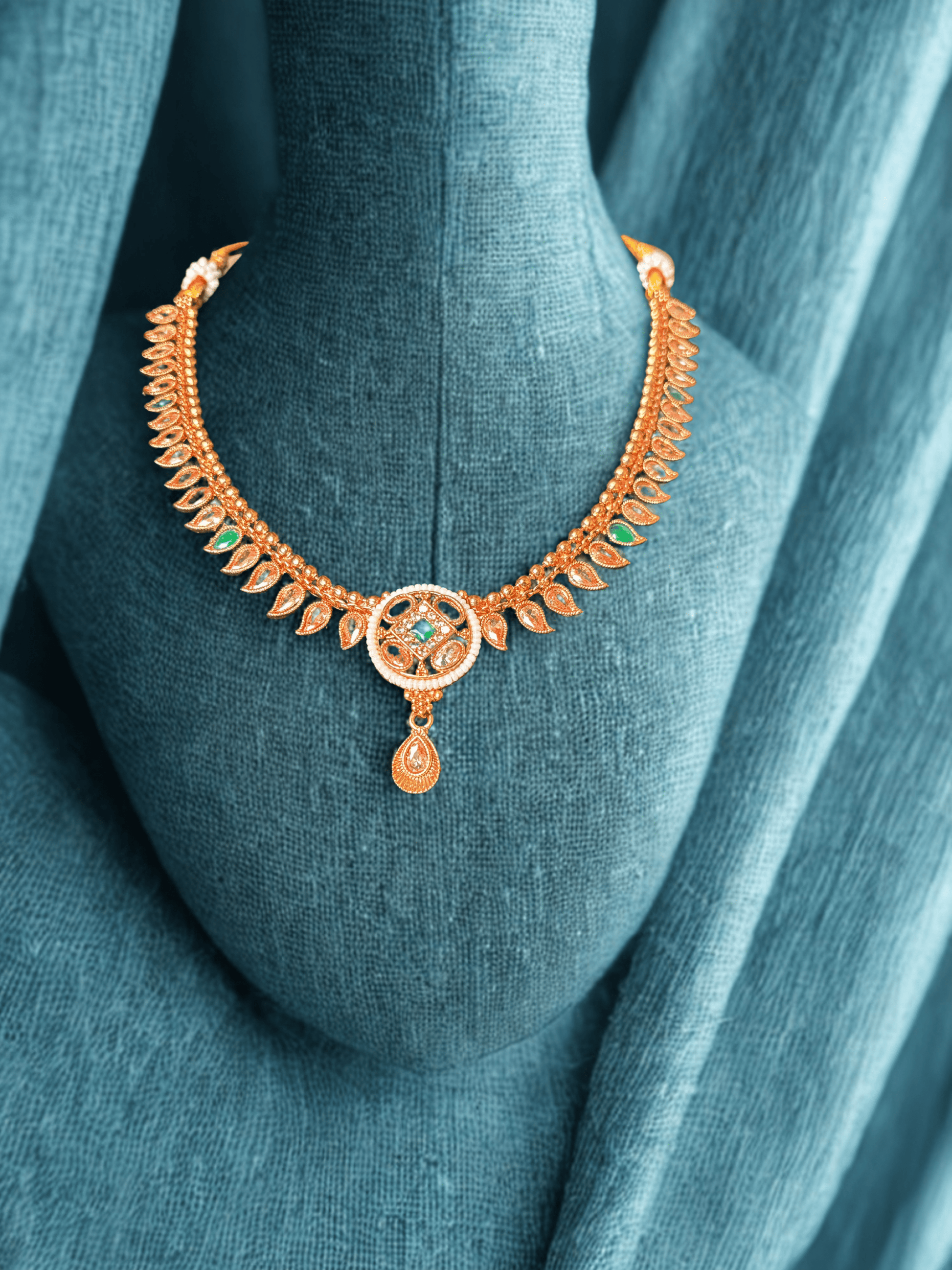 Chandraki Kairi Chakor With Earings - OY JEWELLS - 