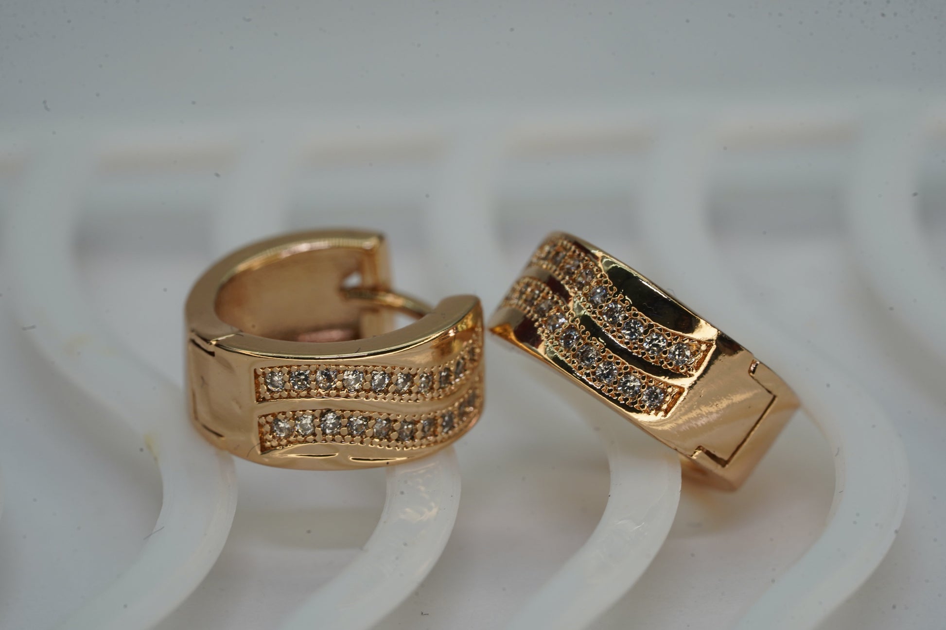 Double S Paralell studds Earrings - OY JEWELLS - 