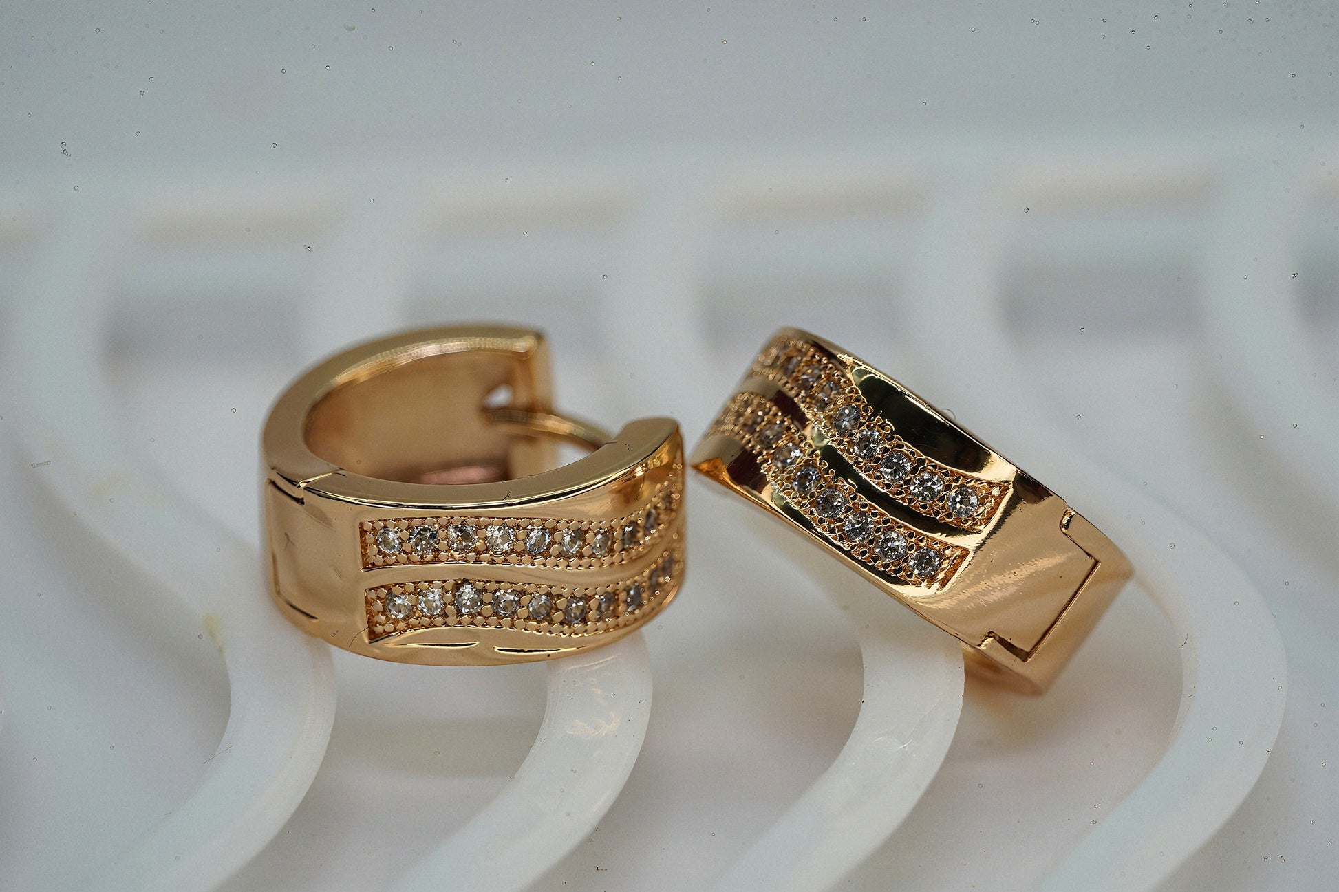 Double S Paralell studds Earrings - OY JEWELLS - 