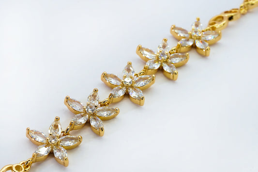 Floral Blossom Chain Bracelet - OY JEWELLS - 