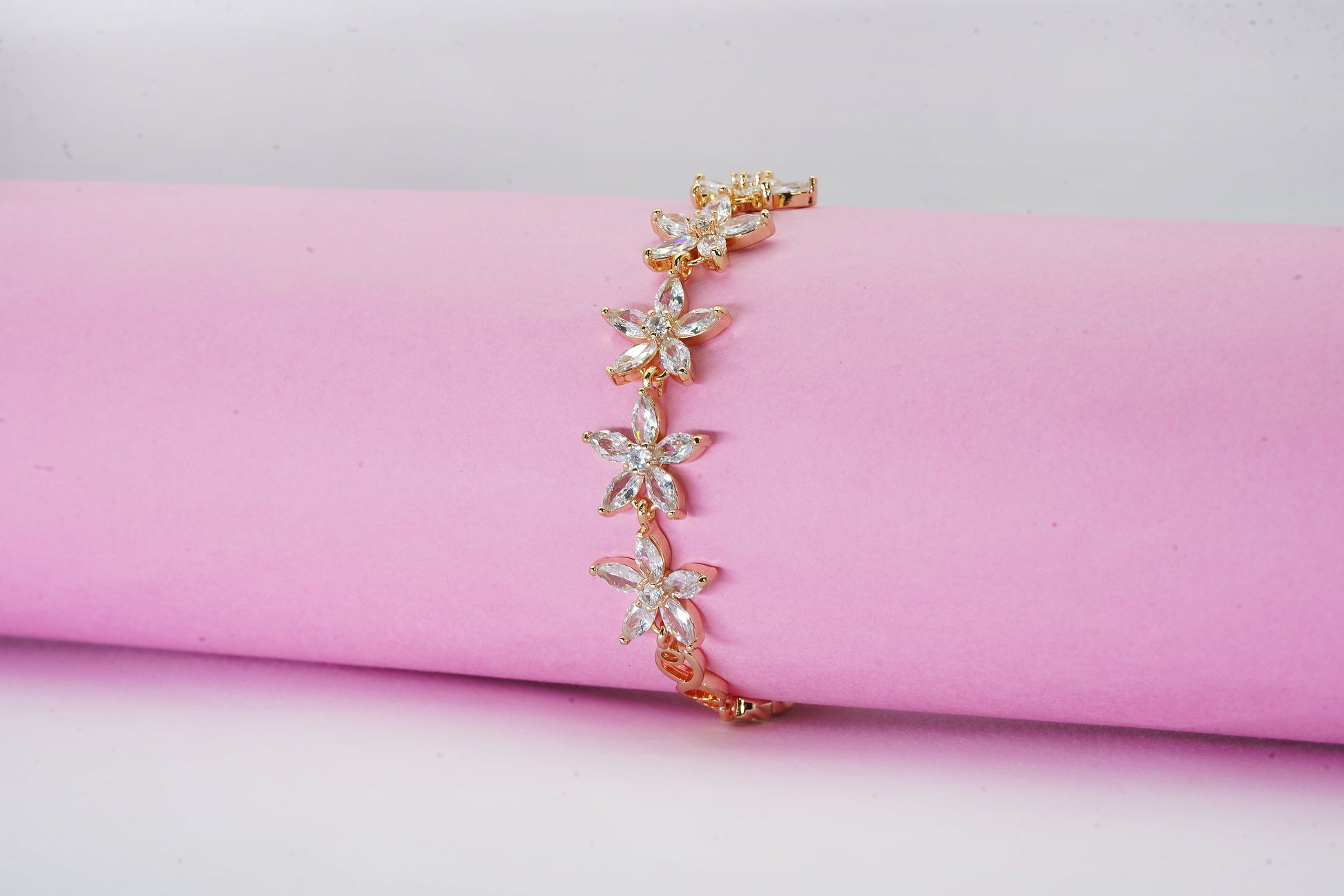 Floral Blossom Chain Bracelet - OY JEWELLS - 