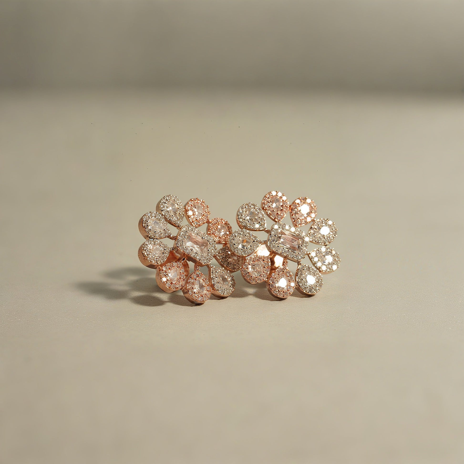 Floral Cluster Stud Earrings - OY JEWELLS - 