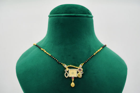 Geometric Lattice Mangalsutra - OY JEWELLS - 