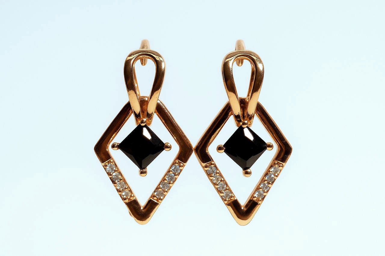 Geometric Shaped Drop Earrings - OY JEWELLS - 