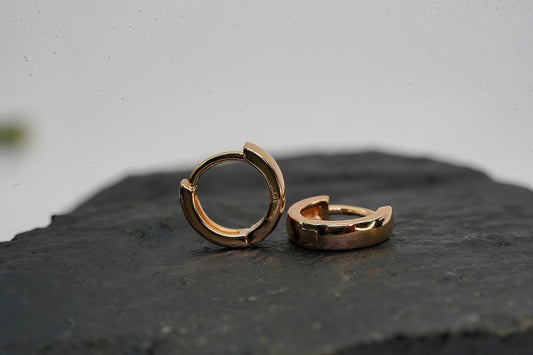 Mini Hoops Rose Gold Plated Earrings By OY Jewells - OY JEWELLS - 