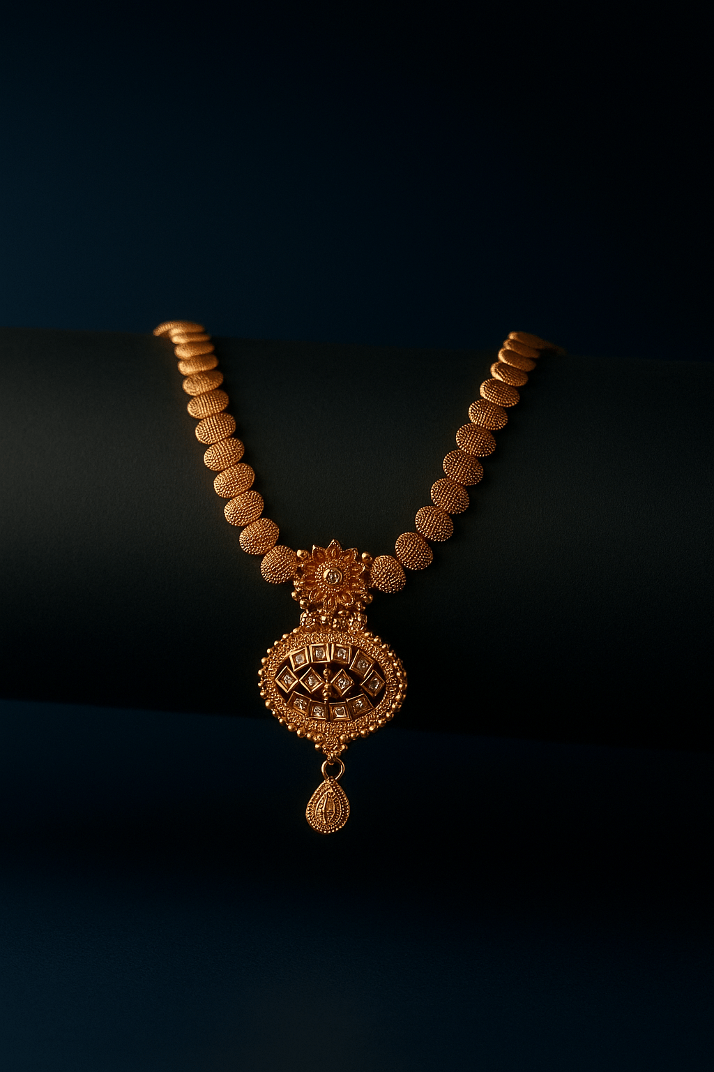 Peshwai Rawa Pendant Chakor With Earings - OY JEWELLS - 