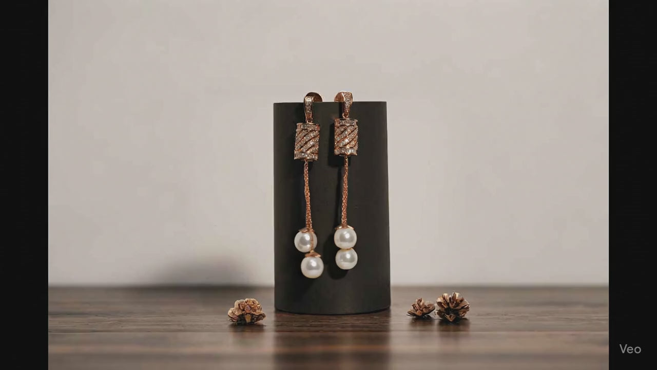 Contemporay Rose Gold Spiral Earrings