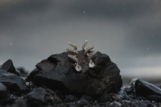 Spiral Bling Fashion Earrings - OY JEWELLS - 