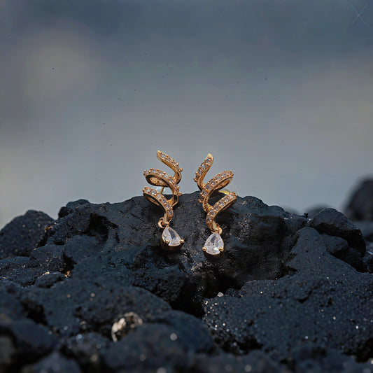 Spiral Bling Fashion Earrings - OY JEWELLS - 