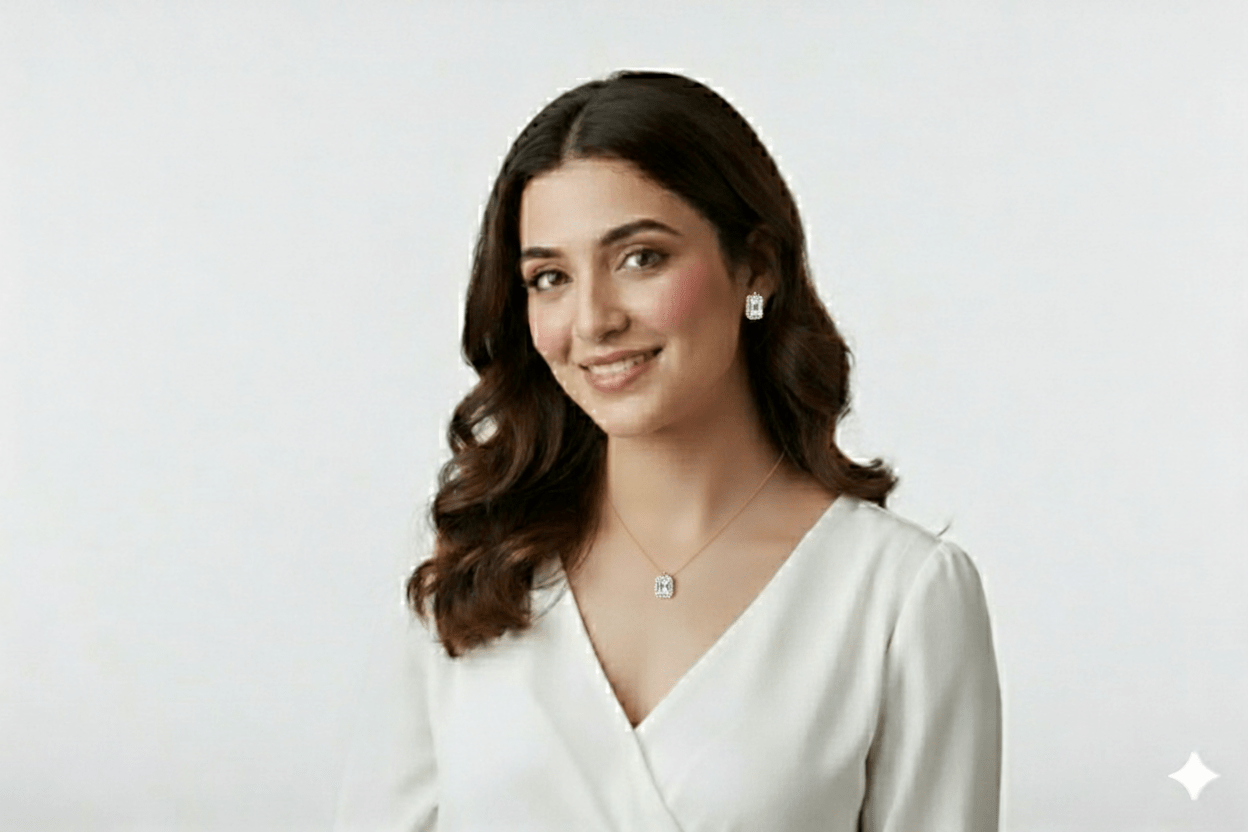 Sqare Cubic Diamond Pendant With Earnings Set - OY JEWELLS - 